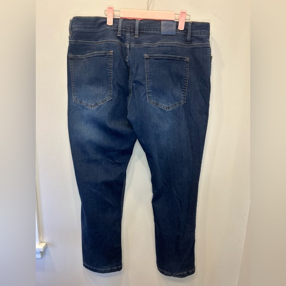 Mugsy Mens Hamms Jeans Blue Stretch Denim Straight 5 Pocket Comfort - Picture 5 of 5